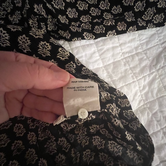 Doen Black and White Floral Blouse - Picture 4 of 8